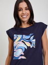 Orsay Dunkelblaues Damen-T-Shirt ORSAY