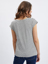 Orsay Creme und blau gestreiftes Damen-T-Shirt ORSAY