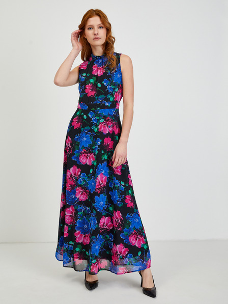 Orsay Schwarzes Damen Maxikleid mit Blumenmuster ORSAY