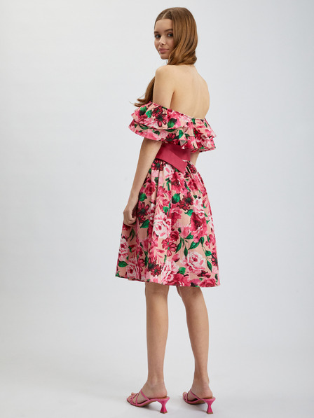Orsay Dunkelrosa Damen-Blumenkleid ORSAY