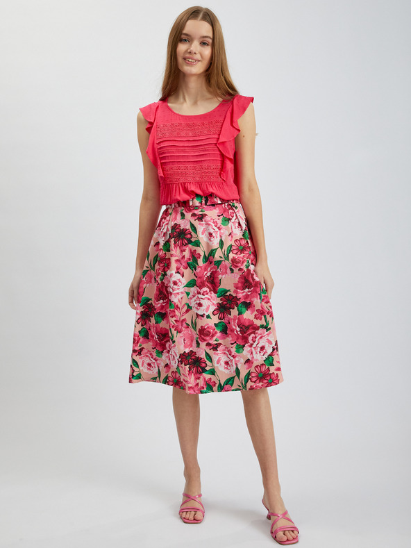 Orsay Rosa geblümter Damen-Rock ORSAY