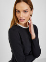 Orsay Schwarzer Damen-Pullover mit Hemd-Einsatz von ORSAY