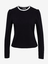 Orsay Schwarzer Damen-Pullover mit Hemd-Einsatz von ORSAY