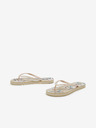 Orsay Beige gemusterte Damen-Flip-Flops ORSAY