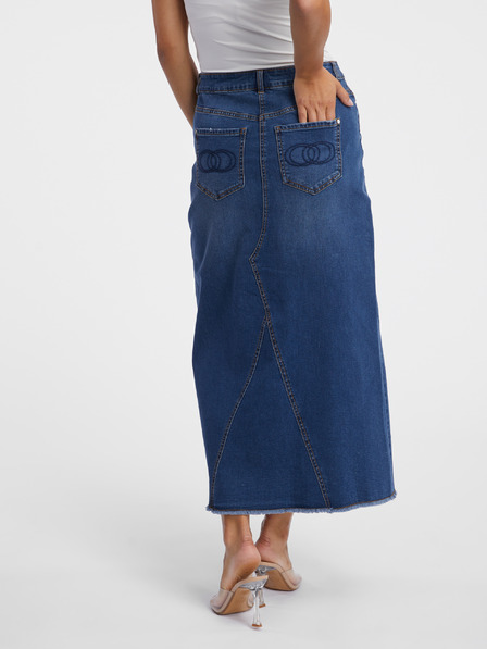 Orsay Blauer Damen Denim-Maxirock ORSAY