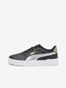 Puma Schwarze Damen Ledersneakers Puma Carina 2.0 Metallic Shine
