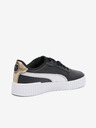 Puma Schwarze Damen Ledersneakers Puma Carina 2.0 Metallic Shine