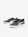 Puma Schwarze Damen Ledersneakers Puma Carina 2.0 Metallic Shine