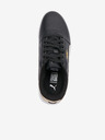 Puma Schwarze Damen Ledersneakers Puma Carina 2.0 Metallic Shine