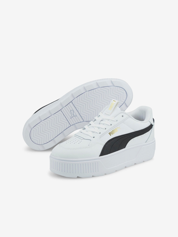 Puma Weiße Karmen Rebelle Leder Plateau-Sneakers für Damen