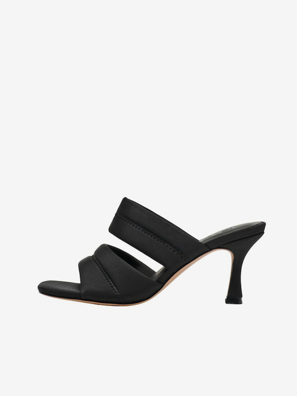 ONLY Schwarze Damen-Slipper mit Absatz ONLY Alysssa-4