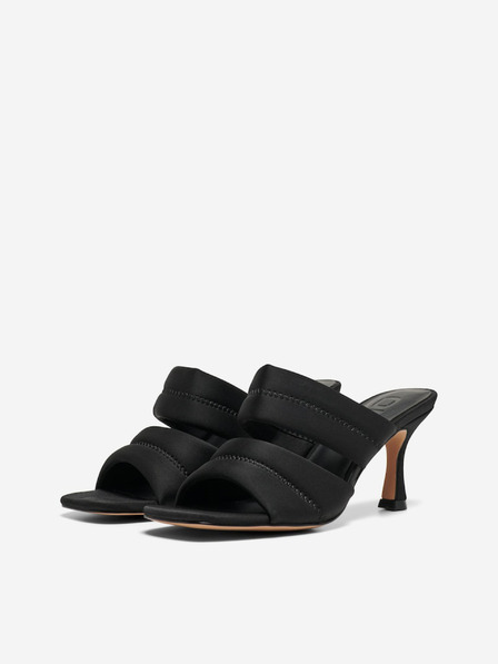 ONLY Schwarze Damen-Slipper mit Absatz ONLY Alysssa-4