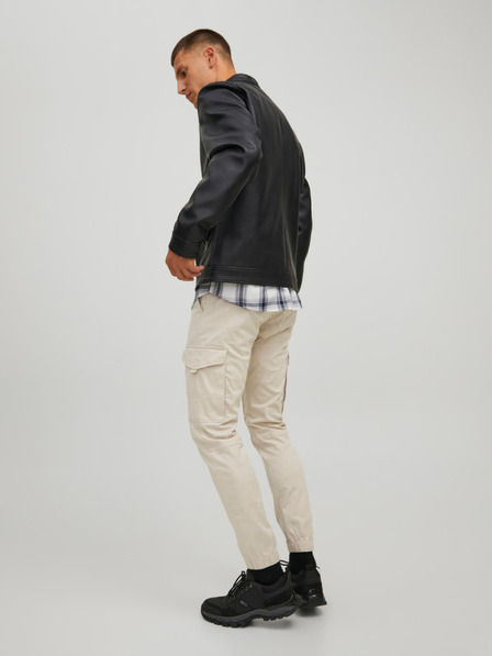 Jack & Jones Schwarze Jack & Jones Rocky Herren Lederjacke