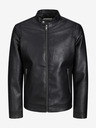 Jack & Jones Schwarze Jack & Jones Rocky Herren Lederjacke