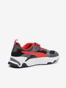 Puma Rote und graue Herren-Turnschuhe mit Lederdetails Puma F1 Trinity