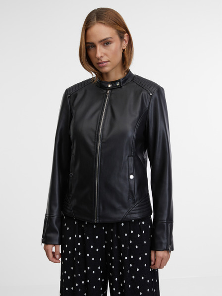Orsay Schwarze Damen Lederjacke ORSAY