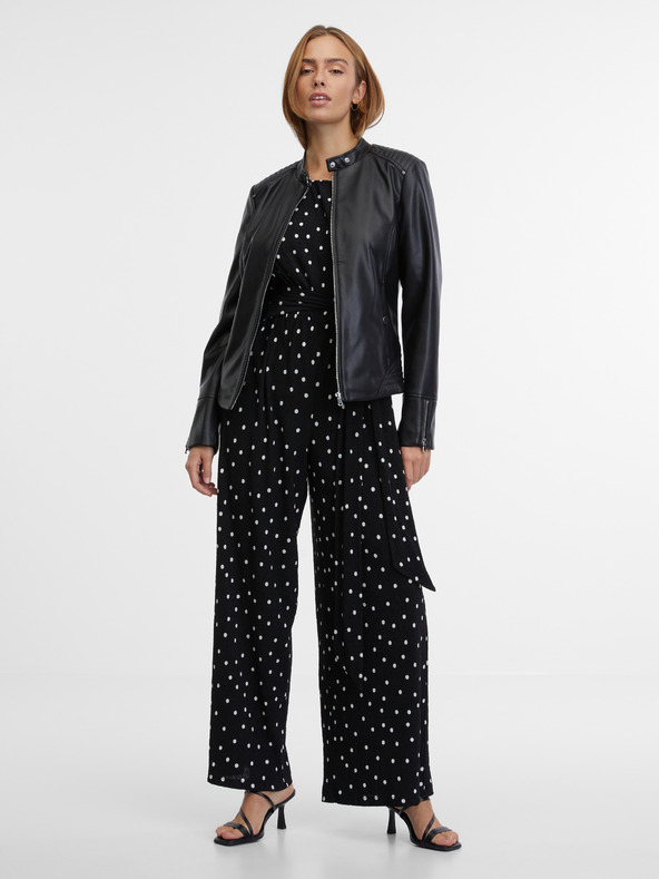 Orsay Schwarze Damen Kunstlederjacke ORSAY