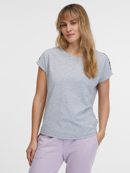 Sam 73 Hellgraues gestreiftes Damen-T-Shirt SAM 73 Iris