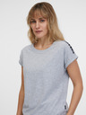Sam 73 Hellgraues gestreiftes Damen-T-Shirt SAM 73 Iris
