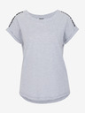 Sam 73 Hellgraues gestreiftes Damen-T-Shirt SAM 73 Iris