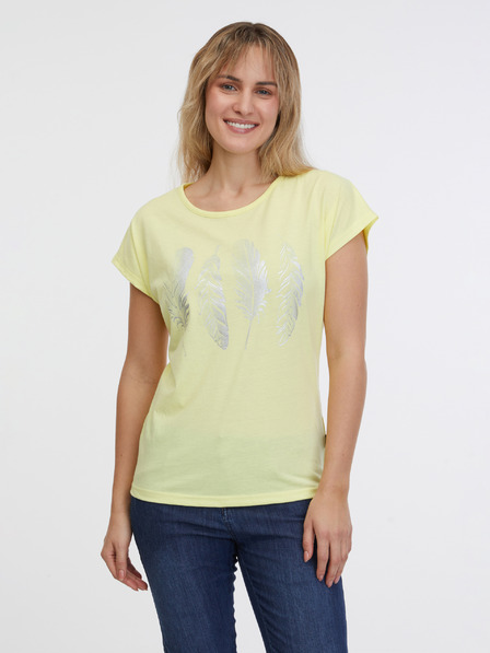 Sam 73 Hellgelbes Damen-Basic-T-Shirt SAM 73 Clorinda