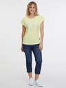 Sam 73 Hellgelbes Damen-Basic-T-Shirt SAM 73 Clorinda