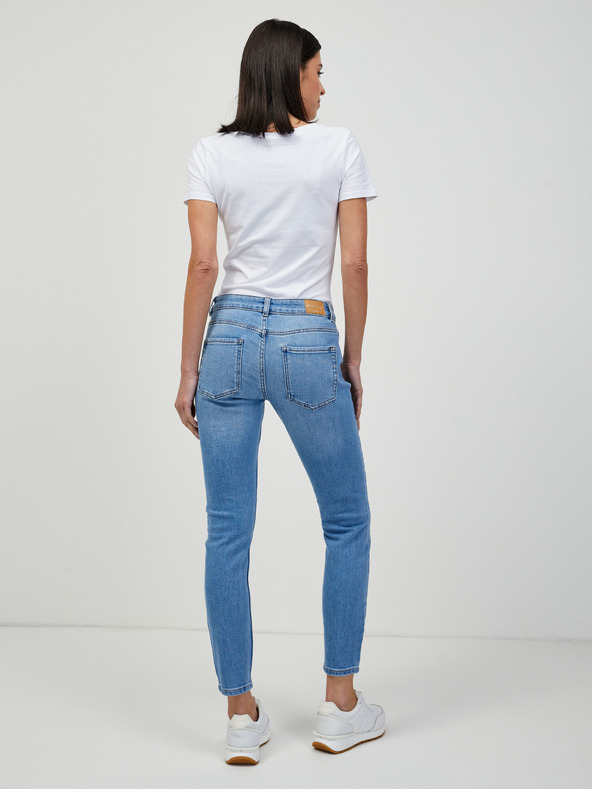 Orsay Hellblaue abgeschnittene Skinny Fit Jeans ORSAY