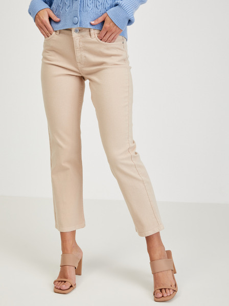 Orsay Beigefarbene Damenjeans Straight Fit ORSAY
