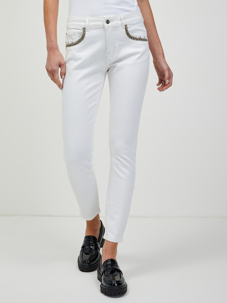 Orsay Weiße cropped Skinny-Jeans ORSAY