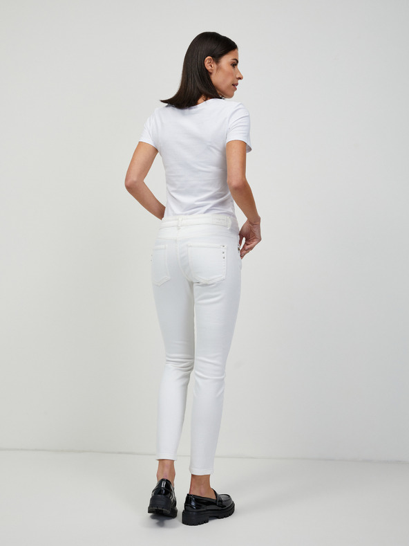 Orsay Weiße cropped Skinny-Jeans ORSAY