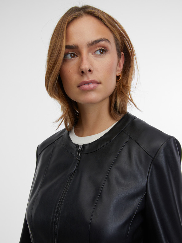 Orsay Schwarze Damen Kunstlederjacke ORSAY