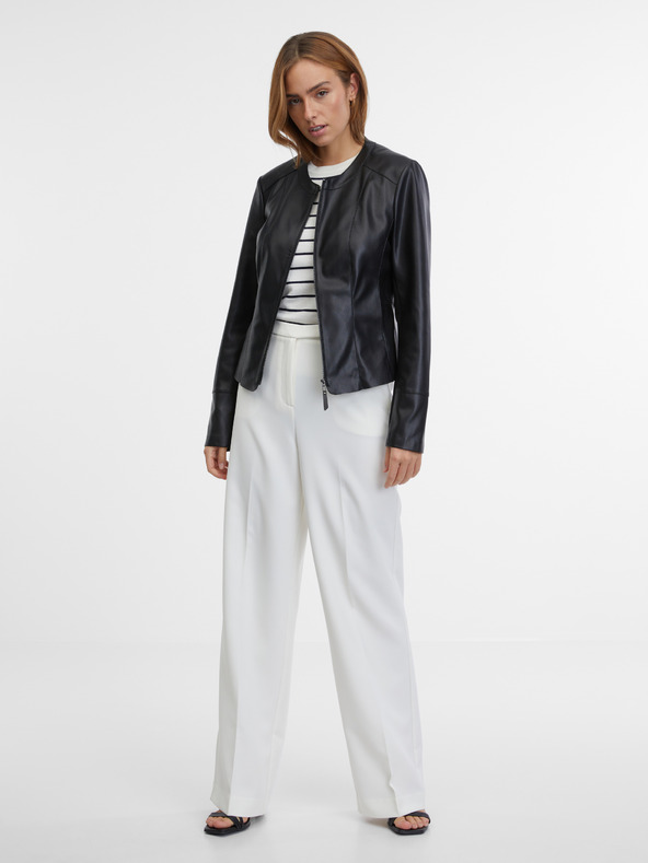 Orsay Schwarze Damen Kunstlederjacke ORSAY