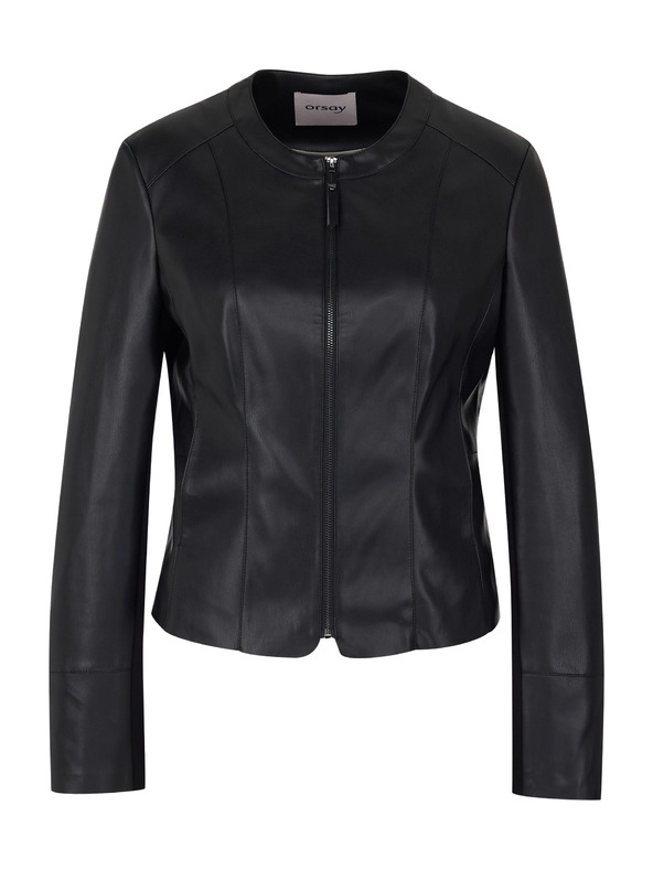 Orsay Schwarze Damen Kunstlederjacke ORSAY