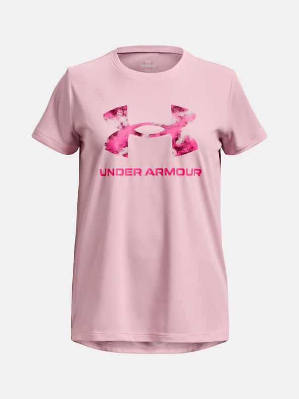 Under Armour Mädchen T-Shirt Under Armour Tech Solid Print Fill BL SSC