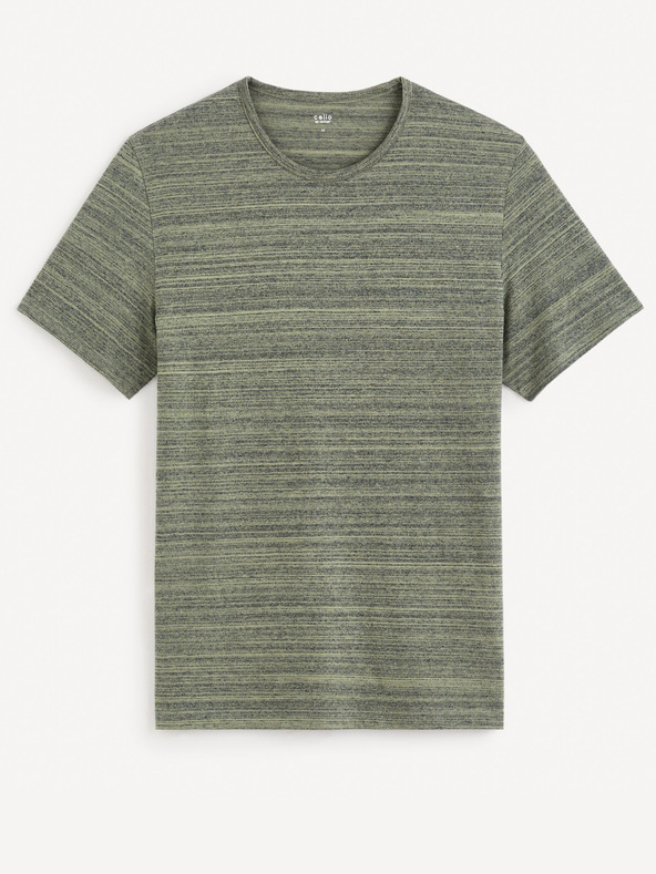 Celio Grün-graues Herren-T-Shirt Celio Gejecte
