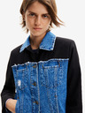 Desigual Schwarze und blaue Desigual Wheeler Jeansjacke für Damen