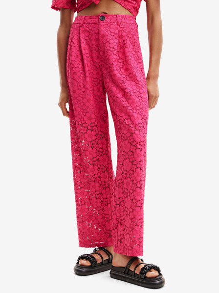 Desigual Dunkelrosa Desigual Damen-Spitzenhose Dharma