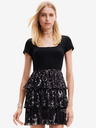 Desigual Schwarzes geblümtes Damenkleid Desigual San Francisco