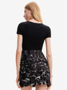 Desigual Schwarzes geblümtes Damenkleid Desigual San Francisco