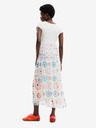 Desigual Weißes gemustertes Maxikleid für Damen Desigual Galiana