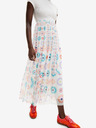 Desigual Weißes gemustertes Maxikleid für Damen Desigual Galiana