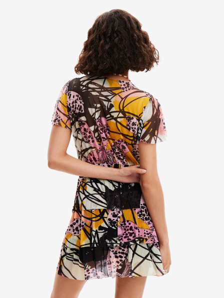Desigual Rosa gemustertes Damenkleid Desigual x M. Christian Lacroix Cadiz