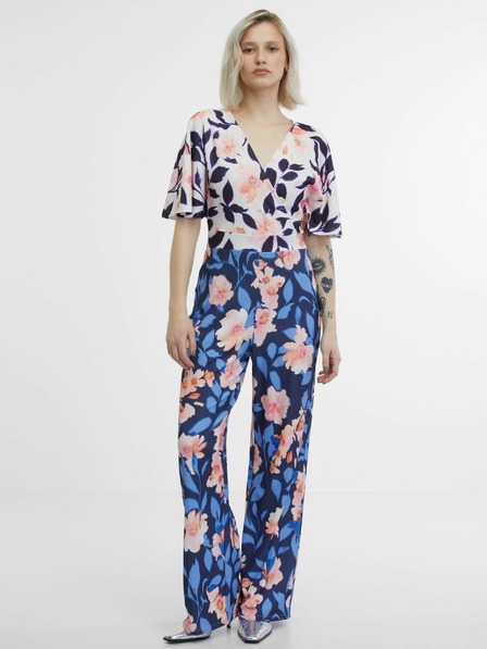 Orsay Dunkelblauer Damen-Blumen-Overall ORSAY