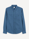 Celio Dunkelblaues Herrenhemd Celio Gagusti2