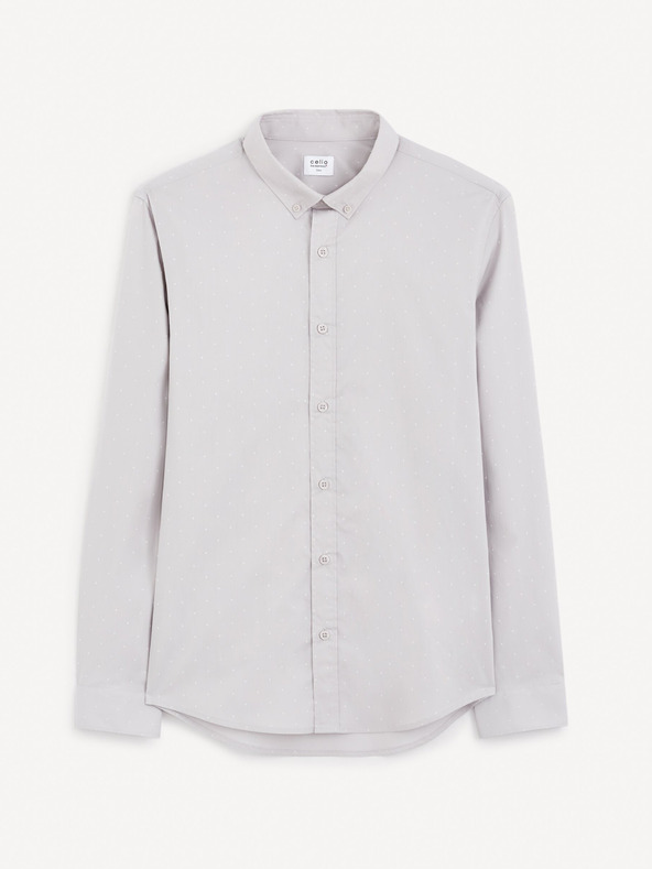Celio Hellgraues Herrenhemd Celio Gaop