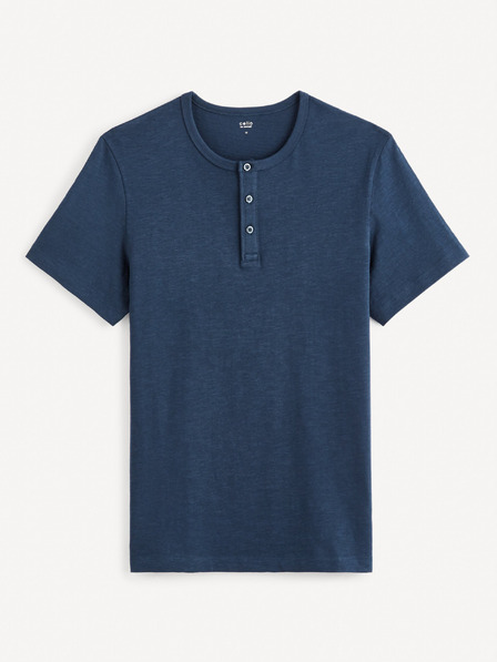 Celio Dunkelblaues Herren-Basic-Hemd Celio Genperle