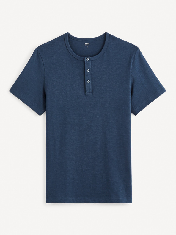 Celio Dunkelblaues Herren-Basic-Hemd Celio Genperle