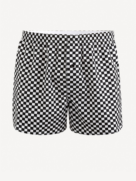 Celio Schwarze gemusterte Shorts für Herren Celio Giwodam