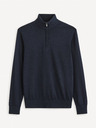Celio Dunkelblauer Herren-Basic-Pullover Celio Gecotont
