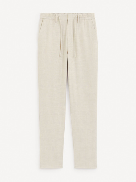 Celio Cremefarbene Herrenhose Celio Gocarre